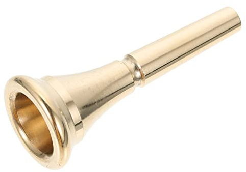 Yardwe Kupfernes Hornmundstück in Gold Ersatzteil für Horn Leicht zu Reinigen mit Klarem Klang für Anfänger und Fortgeschrittene
