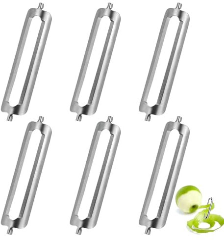 6 Stück Sparschäler Tupper,Schäler für Tupperware Ersatzteile,Edelstahl Sparschäler Ersatzklingen,Ersatzklinge für Kartoffelschäler,Gemüseschäler,Turbo Schälmesser,Orangenschäler,Vegetable Peeler