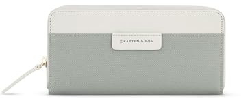 Kapten & Son Geldbörse Damen | Bergen Pro Wallet Large Muted Sage | Damen Portemonnaie Groß Grün | Geldbeutel mit 14 Kartenfächern & Kleingeldfach | 10x 20x3 cm