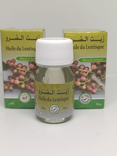 Huile de Lentisque, 30 ml, Lot de 2 Flacons, Macérat Huileux