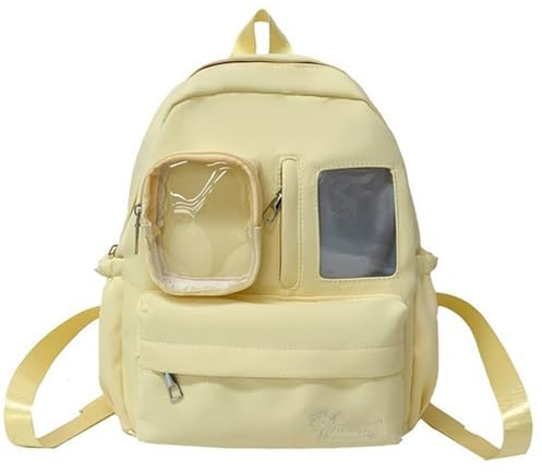 ZBIianxer ITABAG Rucksack Transparents Pin Display Rucksack Mit Einsätzen Für Schulkonzerte Anime Display Satchels Handtaschen Klare Umhängetasche