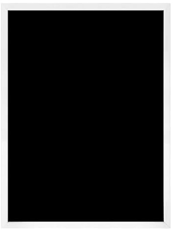 MG Design Lavagna per gesso da parete 30 x 40 cm – Lavagna nera robusta con cornice in legno Bianco, superficie facile da pulire per casa bar e scuole