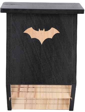 Pssopp Maison de Chauve-Souris à Double Chambre, Boîte D'habitat de Chauve-Souris Extérieure avec Design de Suspension Facile pour Le Contrôle et la Faune du Jardin