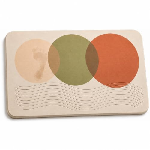 PIPISS HOME Alfombra diatomita baño 60x40 cm – Piedra Mineral Natural – Secado instantáneo e higiene Diaria – para Salida de Ducha y bañera