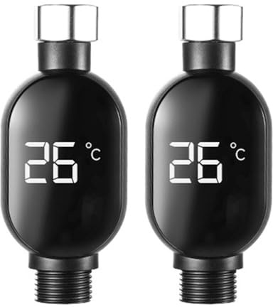 DRAGONRUN Temperature Display Shower Head, Not Steel Connector General Bathroom Compatibility Shower Head with Temperature