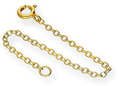 jewellerybox Gold Dipped Sterling Silver Train Chain Extender 4 Inches