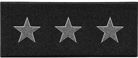 Nicoman Triple Stars Door Mat｜Entrance Barrier Dirt-Trapper Floor Mat｜Patio Garden Conservatory Doormat｜Indoor Outdoor Matt｜Black with 3x Grey Stars, Runner 150x60cm/5x2ft