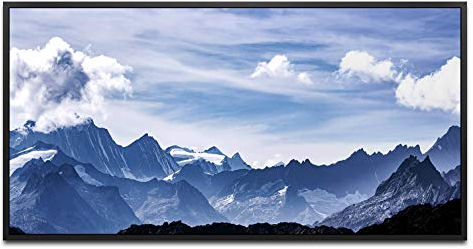 Alpenpanorama ca. 130x70cm Wandbild inklusive Schattenfugenrahmen schwarz - Panorama Leinwand Bild XXL Format Wandbilder Wohnzimmer Wohnung Deko Kunstdrucke