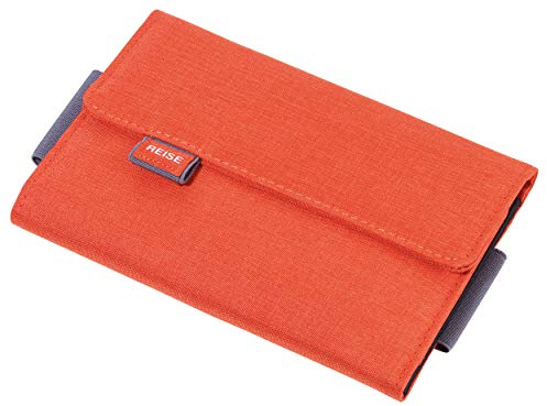 Troika Organizer-Etui für Reisedokumente mit Magnetverschluss orange