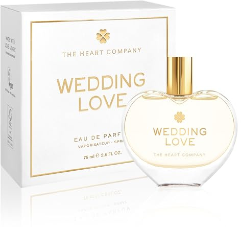 WEDDING LOVE Hochzeitsparfum Damen 75 ml - Veganes Eau de Parfum mit Pfirsich, Aprikose & Vanille - Brautparfüm für Braut & Brautjungfer - Geschenk zur Hochzeit, Verlobung & zum Hochzeitstag