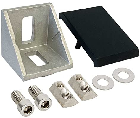 SCHMIDT systemprofile 10x Eckwinkel Nut 8 Aluminium Winkel Profil-Verbinder Eckverbinder Abdeckkappe Aluprofil-Zubehör