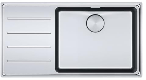 Franke Mythos MYX 211-86 - Fregadero de acero inoxidable cepillado 127.0642.075