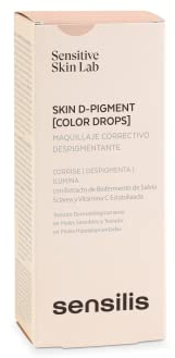 Sensilis - Skin D-Pigment Color Drops, Maquillage Correcteur Dépigmentant, Illumine et Hydrate, avec Action Antioxydante, pour Peaux Sensibles avec Hyperpigmentation, Teinte 05 Pêche Rosé – 25 ml