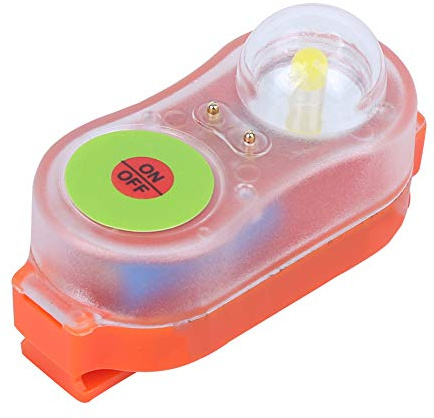 banapoy Rettungsweste,Überbord-Überlebensweste, Blitzlicht, Wasseraktiviertes Meerwasser, Selbstleuchtend, Hochintensiver Strahlortungsgerät, Notfall Rettungs LED Blinkleuchte (Orange)