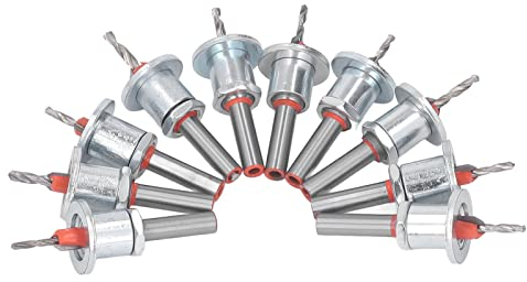 10 Stück Konischer Senker-Bit, Verstellbarer Stopp-Senker-Bit mit Flachen Sechskantschlüsseln, Maschinenschrauben für Holz, Kunststoff, Weiches Metall