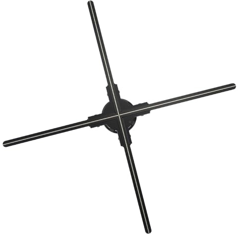 3D-Hologramm-Lüfter, 23,6 Zoll, 1600 X 720 P, 4 Flügel, WLAN, 3D-Hologramm-Projektor, Werbedisplay mit 720 LED-Perlen, APP, PC, WLAN, Echtzeitprojektion für Halloween, Geschäft
