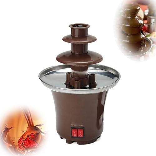 Fuente De Chocolate para El Hogar De 3 Niveles, Crisol De Fondue Eléctrico De 65 W, Función De Mantener Caliente, Torre De Cascada De Chocolate para Familia, Cumpleaños, Fiesta, Boda