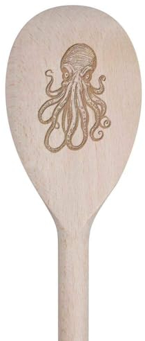 Azeeda 30cm 'Krakens Tentacles' Wooden Cooking Spoon (SO00022771)