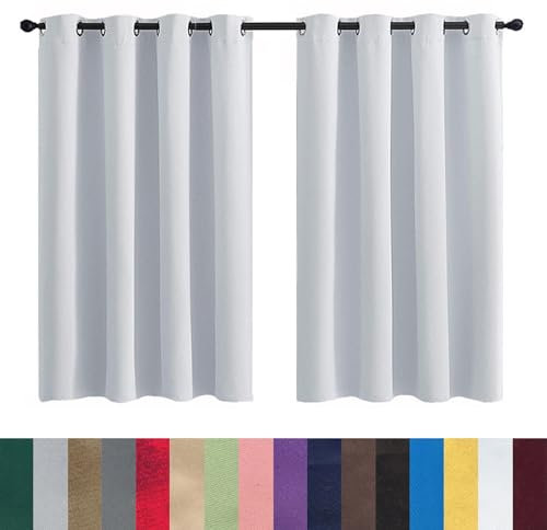 GAIFNAG Gardinen Blickdichte Vorhänge 200 x 120 cm Kälteschutz Wämreisolierende, Luftig Fadengardine Fadenvorhang Fliegenvorhang für Hochzeit Fenster Wohnzimmer, Weiß