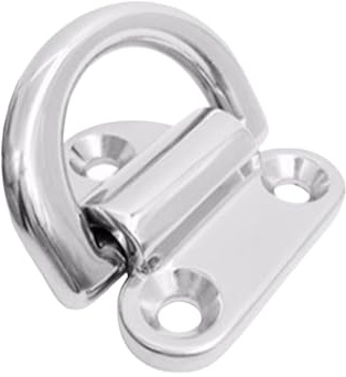 D Ring Shackles, Stainless Folding Chain Shackle, 2.13x1.93 inches Sailing Rigging Hardware, Heavy-Duty Marine Accessories, Ideal for Boat, Truck Bed, Tailgate, Bow Lifting