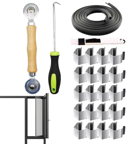 Kit de Reemplazo para Mosquiteras de Ventana | 24 Unidades Kit De Reemplazo Para Mosquiteras Y Ventanas - Accesorios Ajustables Para Mejoras Del Hogar En Puertas Caravanas Jardines Piscinas Exteriores