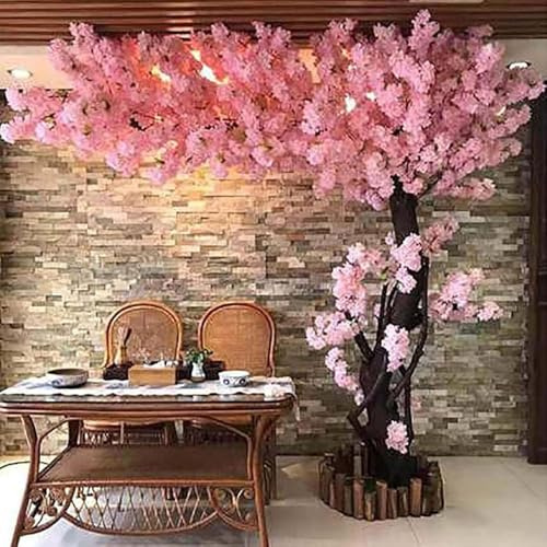 Árbol de cerezo artificial, hecho a mano, decoración de boda para interiores y exteriores, diseño grande