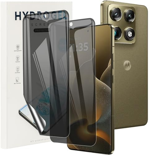 KUSINHOKA Protector Pantalla de Privacidad para Motorola Signature, [2 Piezas] Anti-Espía Hidrogel Flexible Full Cobertura Película Protectora, Anti-arañazos Film Protector para Motorola Signature