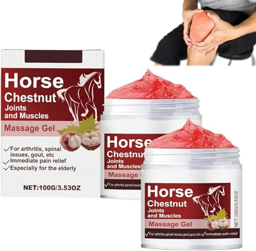 Horse Balm Warming Extra Strong,100g Muscles Massage Gel,Foot Relief Gel,Gentle Massage Balm for Back Shoulder Muscle Neck Tension Post-Workout Knee Travel (2)