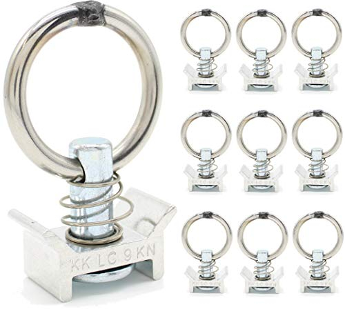 10 x Endbeschlag Airline Fitting LC 9 kN Endfittung Single Stud 900 daN Zurrschiene