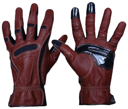 Bionic Men's Tough Pro with Natural Fit Premium Leather Work Gloves (Large), Brown