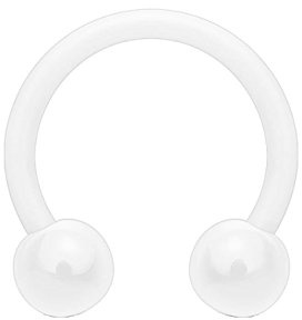 beyoutifulthings Hufeisen-Piercing ACRYL Universal-Piercing Brust Nippel Nase Septum Ohr Helix Cartilage 1,2/1,6mm 10/12mm