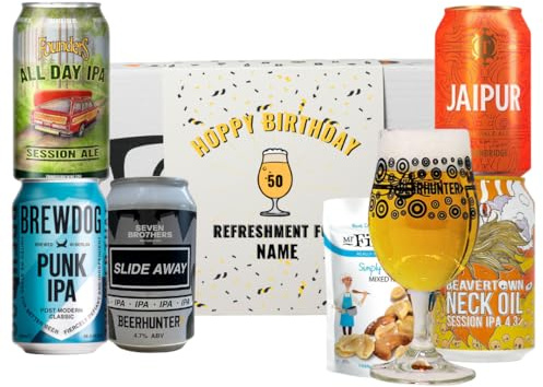 Personalised Hoppy Birthday British IPA Craft Beer Gift Set - 5 can