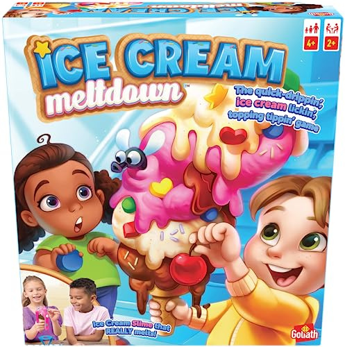 Goliath Games Ice Cream Meltdown: The Quick-Drippin', Ice Cream Lickin', Topping Tippin' Game! | Kids Action Games | For 2+ Players | Ages 4+