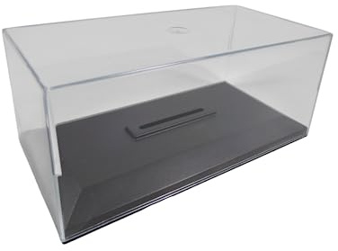 Lotto di 10 scatole con Coperchio + Base per Auto in Miniatura da Collezione 1/43 - vetrinetta in Cristallo Acrilico -