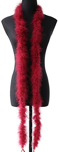 RIDAEX 2 Yards 13G Marabufedern Weihnachtsbaum rosa Truthahnfeder auf Band Hochzeitskleid Schal dekorative Bastelfedern
