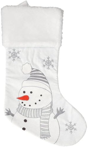 Weihnachtsstrümpfe Schneemann Kamin hängende Strümpfe weiße Geschenksocken für Zuhause Urlaub Weihnachten Party-Dekoration