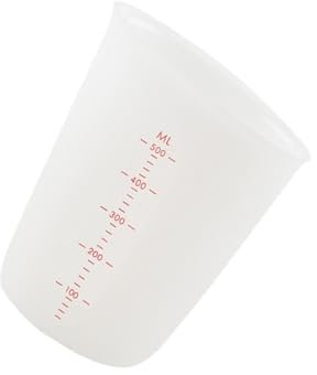 Zerodeko dosierbecher Skalierte Messbecher Labor Messbecher Flüssigkeitsmessbecher messbecher 250ml Messbecher für Flüssigkeiten Silikonbecher weißer Messbecher mit Becherglas Kaffee