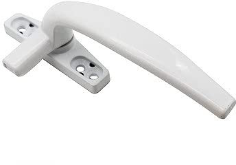 Window Handle,Upvc Window Handle Aluminum Alloy Window Handle with Lock Inner Flat Open Inner Open Curtain Timber Casement Window Sliding Door Handles Hardware (Color : White, Size : Right)