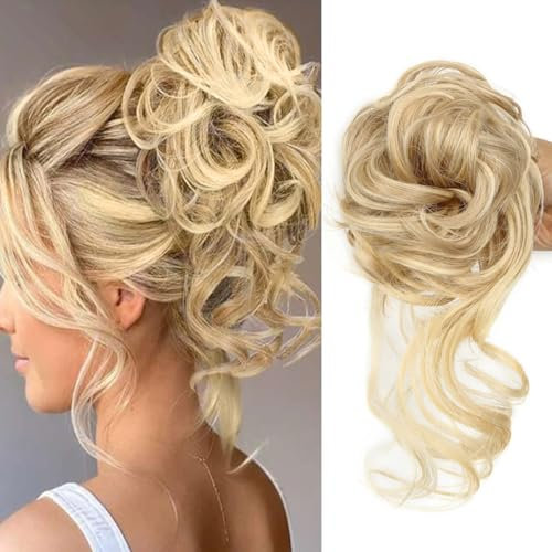 Unordentliches Dutt-Haarteil, Haarteil mit Klammer Haarschmuck Damen Pferdeschwanz Haarteil Gewelltes Lockiges Chignon-Pferdeschwanz-Haarteil für den Täglichen Gebrauch(5#)