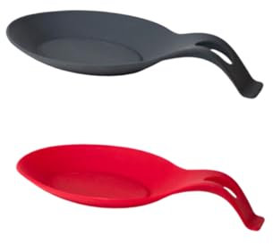 Amosfun 6 Pièces porte-ustensiles repose ustensiles de cuisine repose-cuillère de cuisine porte-cuillère à riz couverts de table tapis de cuillère support de rangement pour ustensiles