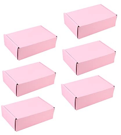 COHEALI 6Er Boxen Verpackungskarton Verpackungskarton Rotes Express- storage boxes aufbwahrungs-box Universelle Versandkartons dekorative Versandkartons Papier Rosa