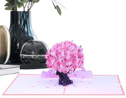 -Pop-up-Blumenkarte, Baumkarten - Weihnachtsfeierkarte - Kreative Feiertagsgrußkarten, lustige Baum-Popup-Karte für Freunde, Männer