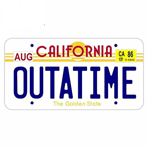 13 cm x 7,1 cm für California Passport Outatime Anime Autoaufkleber Surfbrett Laptop Kühlschrank Aufkleber