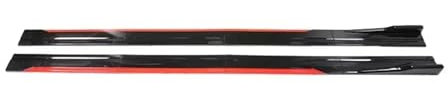 Auto Seitenschweller Für VW Für Polo Für GOLF Für Mk5 Für Mk6 Für Mk7 Für Jetta 2,2 M Seitenschweller Verlängerung Rocker Splitter Diffusor Winglet Auto Seitenschürze(Black Red)