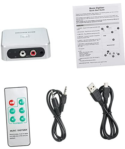 Enregistreur de CD Numériseur de Musique avec Télécommande Partition Automatique pour la Musique Analogique dans la Carte USB SD USB Mini Power USB