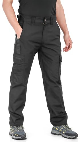 LY4U Pantalon de Travail Robuste pour Hommes avec Plusieurs Poches, Pantalon de Combat Cargo pour la Randonnée Camping Décontracté en Plein Air