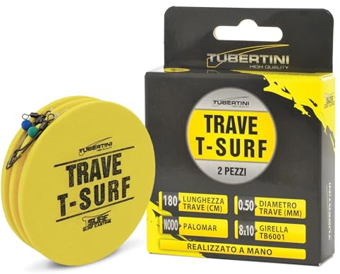 Tubertini 42797xx Trave T-Surf 180 cm in Nylon, Ideale per la Tecnica del Surfcasting