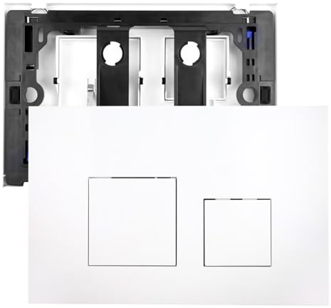 Push Plate Flush Release Set and Mounting Frame, Compatible with Geberit Sigma30, Double Flush, Pre-Wall Element for Geberit Cistern UP300 320