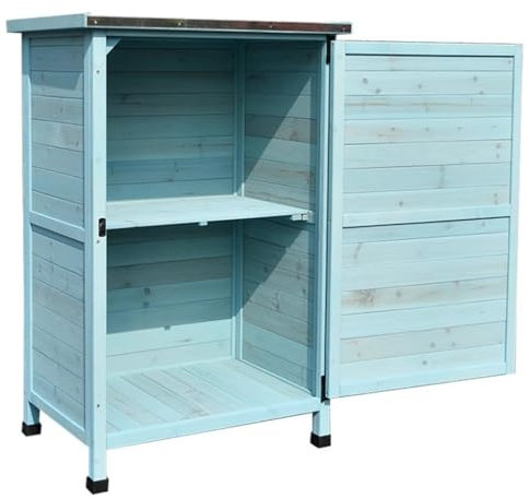 Gartenschuppen aus Holz, Werkzeugschuppen – wetterfester Werkzeugschrank für Werkzeuge und kompakter Organizer