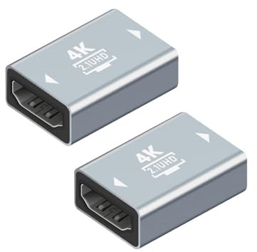 xbiez 2 conectores de extensión HDTV2.1 hembra a hembra con resolución 8K para televisores, monitores y más